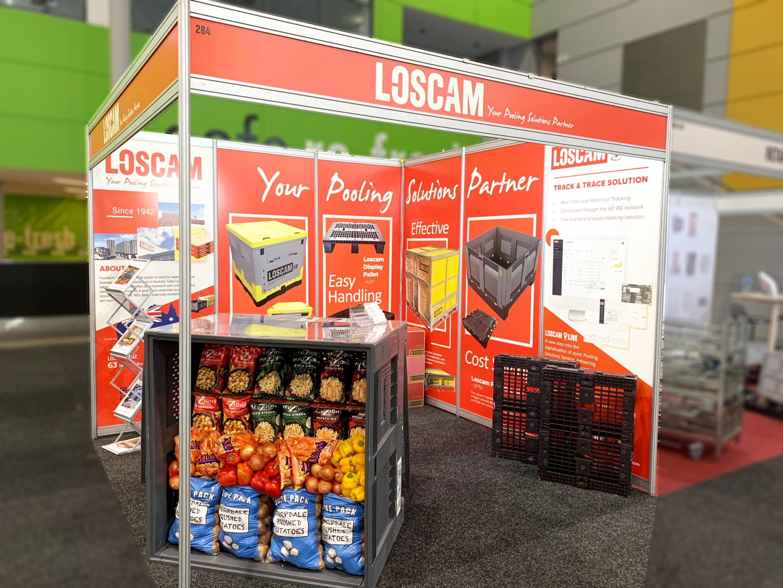 Loscam Booth Set up at Hort Connections Trade show