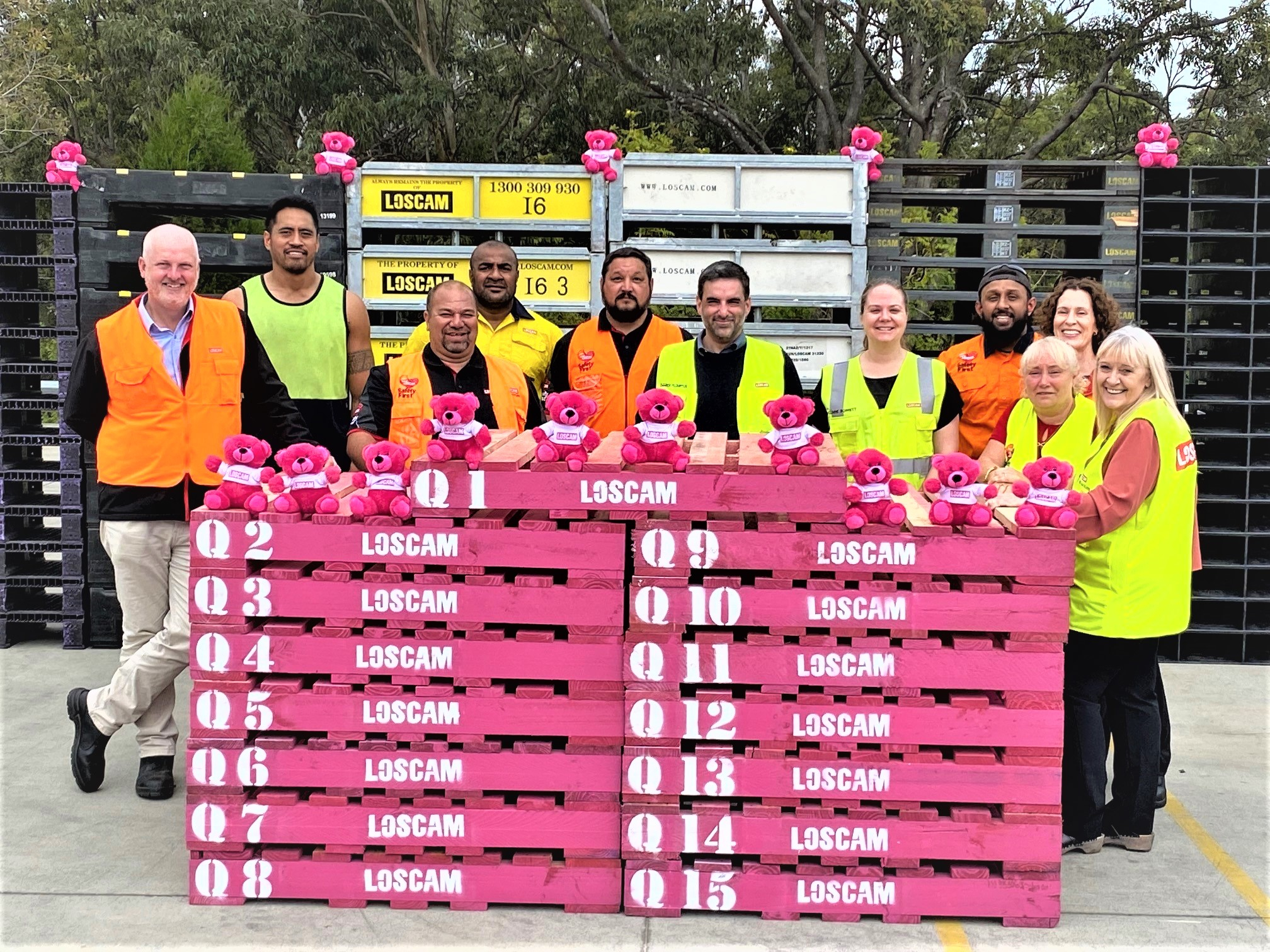 Daniel Bunnett Loscam EVP of Australia and New Zealand, Loscam Pink Pallet ready to go